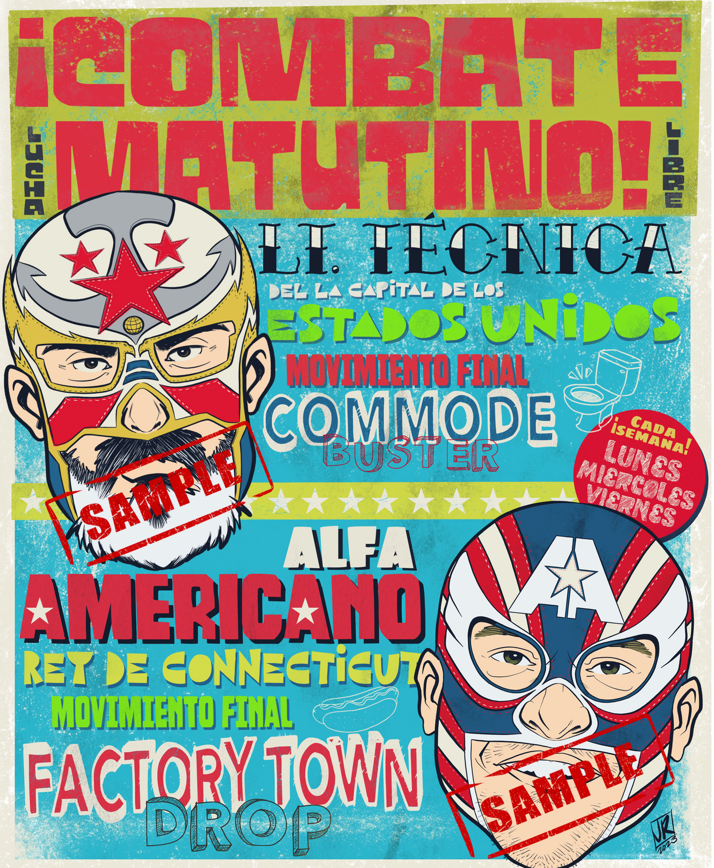 Luchador Autographed Poster